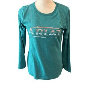 Ariat Women's Serape Style Long Sleeve T-Shirt Tee Size Small